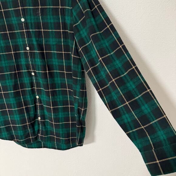 Penguin Munsingwear Men's Green Plaid Button Down Long Sleeve Shirt Large - Picture 7 of 14